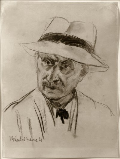 Max Liebermann / Panama Şapkalı Otoportre by Max Liebermann