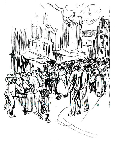Kalem ve mürekkep çalışması, 19. yüzyıl by Max Liebermann
