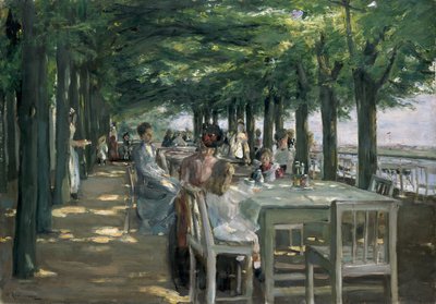 Elbe'deki Nienstedten'deki Restaurant Jacob'daki Teras by Max Liebermann
