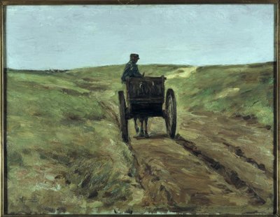 Katwijk yakınındaki kum tepelerinde araba by Max Liebermann