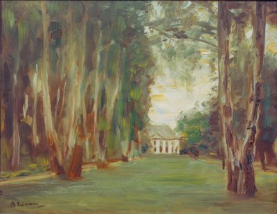 Villa ile Wannsee bahçesi / Wannsee bahçesinde huş ağacı bulvarı by Max Liebermann