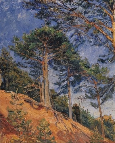 Yamaçta avcı. 1903 by Max Slevogt
