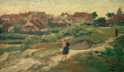 Hollanda köy manzarası by Max Stern