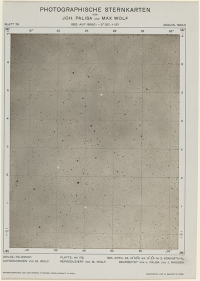 Fotoğrafik Yıldız Listeleri 24 Nisan 1901, 480. Yaratıcılar: Max Wolf, Johann Palisa. by Max Wolf, Johann Palisa
