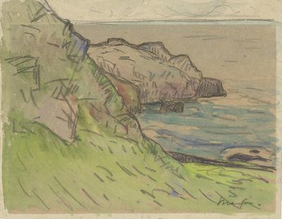 Brittany Bretonse kustlandschap içinde kayalık sahil by Maxime Camille Louis Maufra