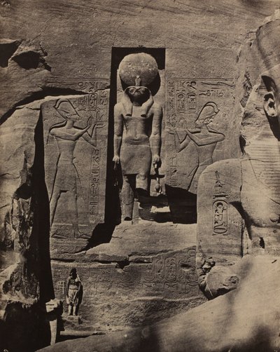 Abu Simbel, Spéos de Phré Girişindeki Heykeller by Maxime Du Camp