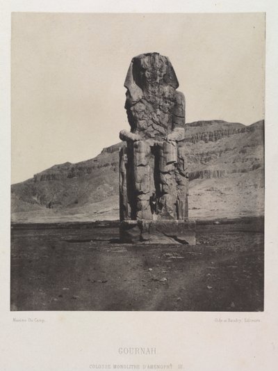 Amenhotep III'ün Dev Monoliti, Gournah by Maxime Du Camp