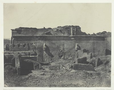 Arka Cephe, Büyük Dendera Teutyres Tapınağı, Yukarı Mısır, 184951, 1852 basılmış. by Maxime Du Camp