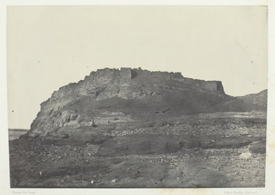 İbrahim Antik Yerleşkesi Kalesi, Güneyden Görünüm, Nubia, 184951, 1852 basılmış. by Maxime Du Camp