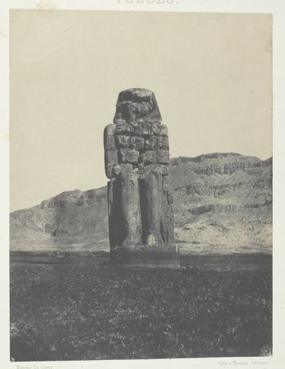 Qurnah, Memnon Heykeli; Teb by Maxime Du Camp