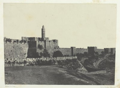 Kudüs, Batı Duvarları, Filistin, 184951, 1852 basılmış. by Maxime Du Camp