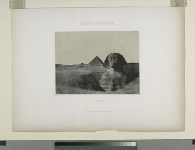 Le Sphinx, Mısır (s/b fotoğraf) by Maxime Du Camp
