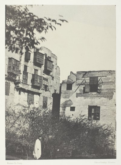 Frank Quarter, Kahire'deki Ev ve Bahçe by Maxime Du Camp