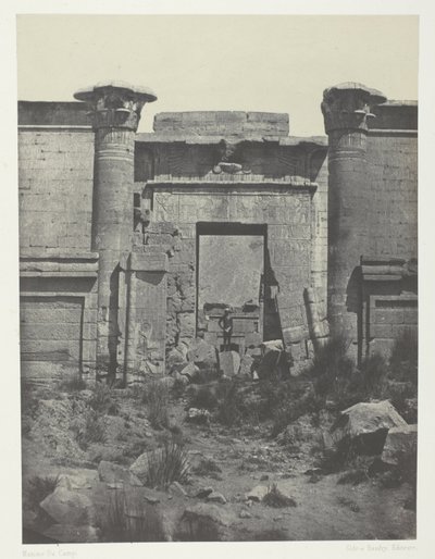 Medinet-Habou, Thutmoseum Propylaea; Teb by Maxime Du Camp