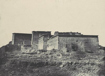 Nubiya. Büyük İsis Tapınağı, Bir Philoe. Kuzeyden alınan genel görünüm, 1850. by Maxime Du Camp