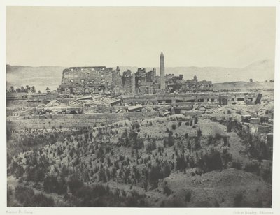Karkak Sarayı, Harabelerin Genel Görünümü, Doğuya Bakış, Teb, 184951, 1852 basılmış. by Maxime Du Camp