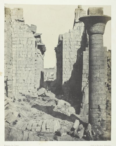 Karnak Sarayı, Bubastitler Mahkemesi ve Hipostil Salonunun Ana Girişi, Thebes, 184951. by Maxime Du Camp
