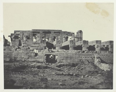 Karnak Sarayı, Hipostil Salonunun Güney Girişi; Teb by Maxime Du Camp