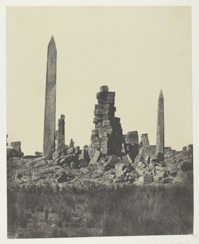 Karnak Sarayı, Dikilitaşlar; Teb by Maxime Du Camp