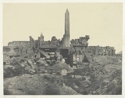 Karnak Sarayı, Granit Kutsal Alanı ve Hipostil Salonu, Thebes, 184951, 1852 basılmıştır. by Maxime Du Camp