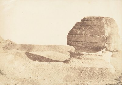 Profile du grande Sphinx, pris du Sud, Aralık 1849. by Maxime Du Camp