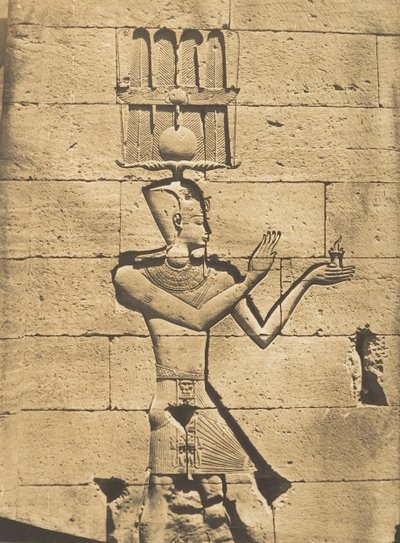 Ptolemee-Caesarion - Kalabcheh Talmis Tapınağı alçak kabartması, 8 Nisan 1850 by Maxime Du Camp
