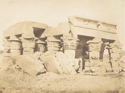 Koum-Ombou Ombos Tapınağı Harabeleri, 1849-50. by Maxime Du Camp
