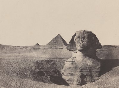 Orta Mısır, Sfenks, Aralık 1849, 1852 basılmış. by Maxime Du Camp