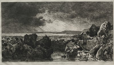 Trouville (Alçak Gelgit) yakınlarındaki Kara Kayalar by Maxime Lalanne