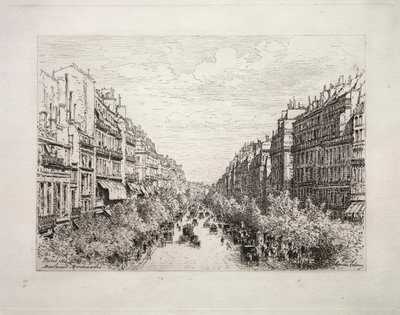 Montmartre Bulvarı, 1884. by Maxime Lalanne
