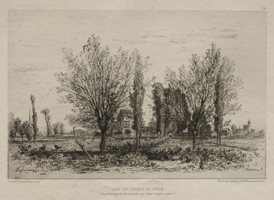 Cénon Tarlalarında, 1876. by Maxime Lalanne