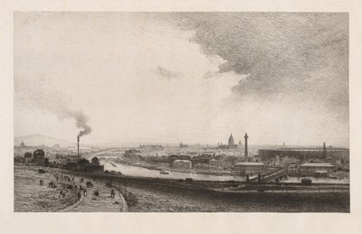 1867'de Paris, Trocadero'dan Görünüm by Maxime Lalanne
