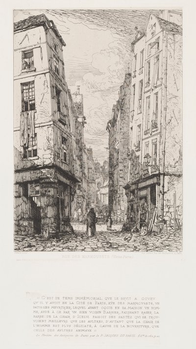 Rue des Marmousets (Eski Paris) by Maxime Lalanne