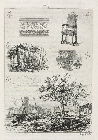 Gravür Üzerine İnceleme: Levha 4, 1866. by Maxime Lalanne