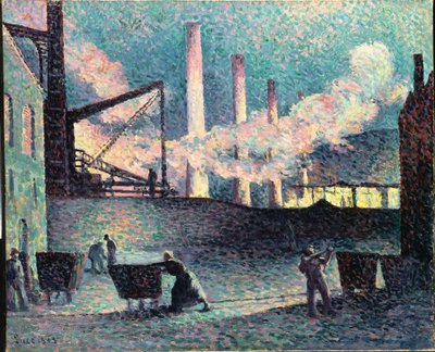 Couillet Fabrika Bacaları, 1903 by Maximilien Luce
