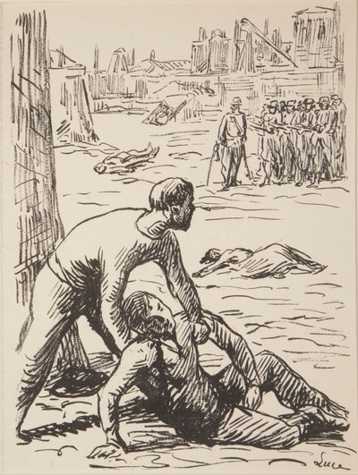 Siyasi konuların dokuz isimsiz baskısı by Maximilien Luce