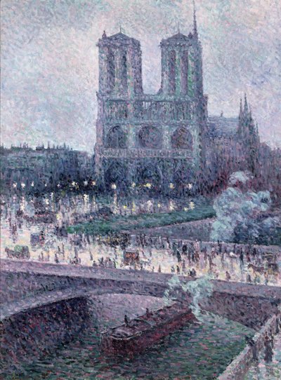 Notre Dame, c.1900 (tuval üzerine yağlı boya) by Maximilien Luce