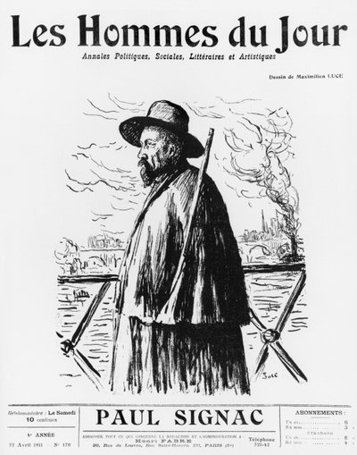 Paul Signac, 'Les Hommes du Jour'dan ön kapak resmi, No 170, Paris, 22 Nisan 1911 by Maximilien Luce