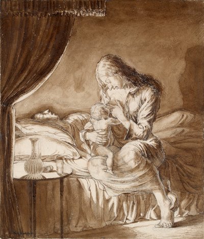 Gece Sahnesi-Çocuğunu Besleyen Kadın, 1900