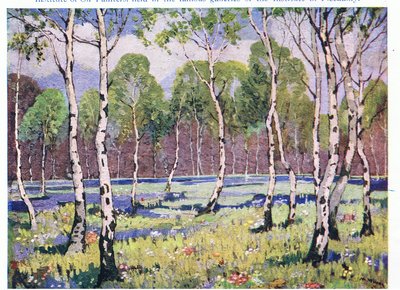 Spring Woodland (renkli taş) by May Wilson Preston