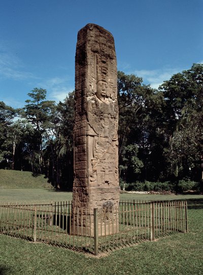 Büyük meydandaki E stelinden detay by Mayan