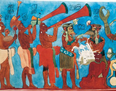 Bonampak fresklerinin çoğaltılması, Meksika, Chiapas, Bonampak