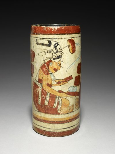 Sunum Sahneli Vazo, MS 600-900 (astarlı toprak kap) by Mayan
