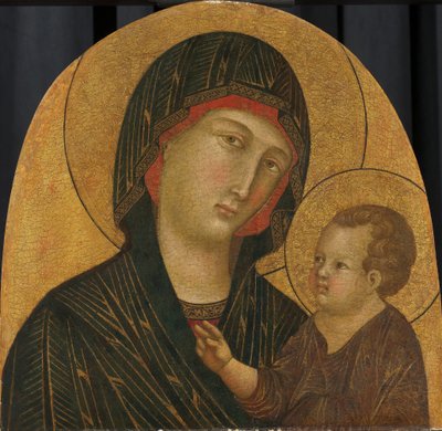bakire ve çocuk madonna ve çocuk by Meester van Badia a Isola