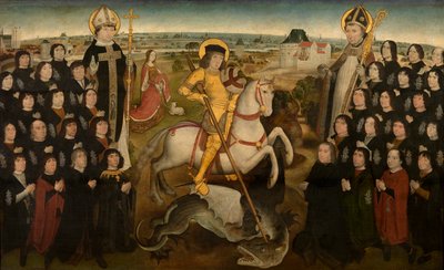 The Guild of the Great Crossbow of Malines, c.1500 (panel üzeri yağlı boya) by Meester van de Mechelse Sint Jorisgilde