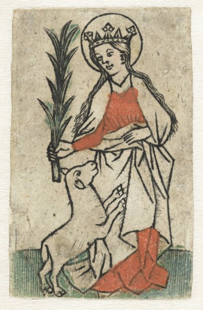 Aziz Agnes by Meester van de Olijfberg uit de Verzameling Dutuit