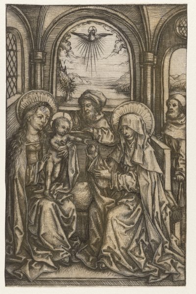 Tonozlu Odada Kutsal Aile by Meester van het Amsterdamse Kabinet
