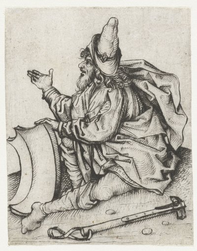 Sakallı ve beyaz arması olan Roman adam by Meester van het Amsterdamse Kabinet