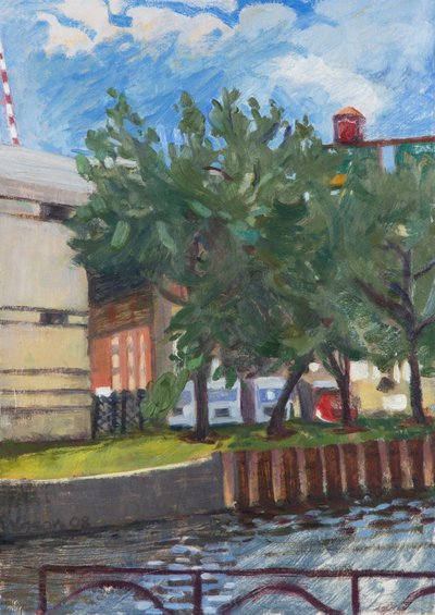 Chicago Nehri, Erie Sokağı, 2008 (tuval üzerine yağlıboya) by Megan Williamson