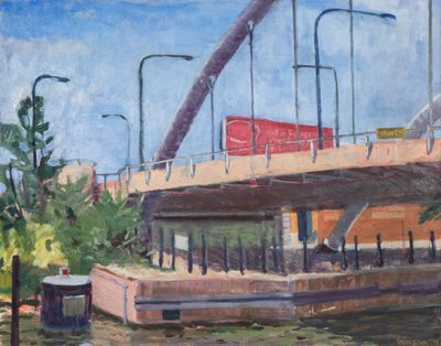 Nehirden Damen Köprüsü, 2011 (tuval üzerine yağlıboya) by Megan Williamson